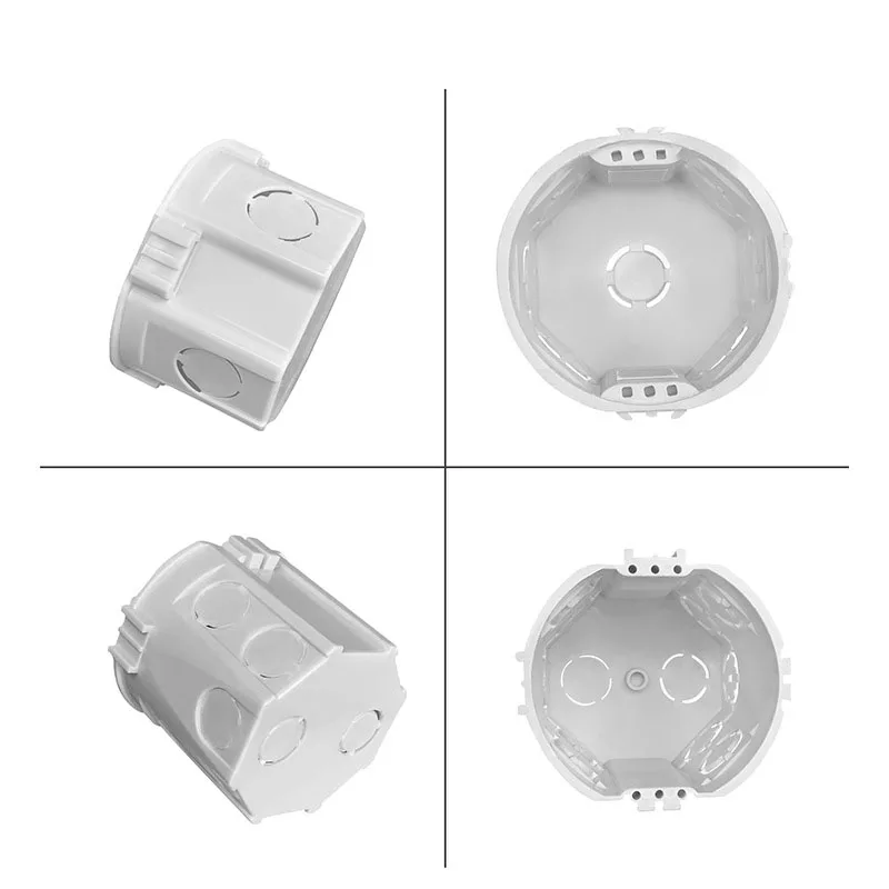 80 Type European Bottom Box Socket Wall Concealed Wire Junction Box European Standard PVC Circular Base