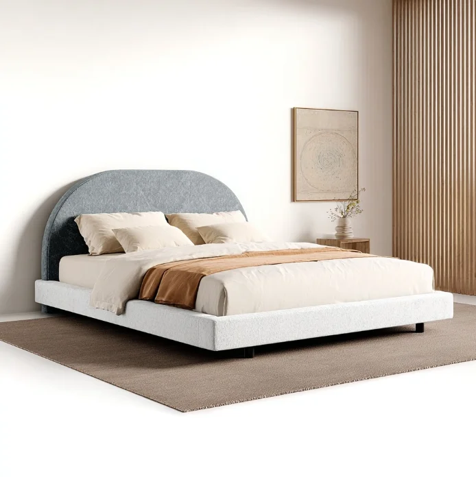 # Modern Velvet Upholstered Wood Frame Convertible Adjustable Soft