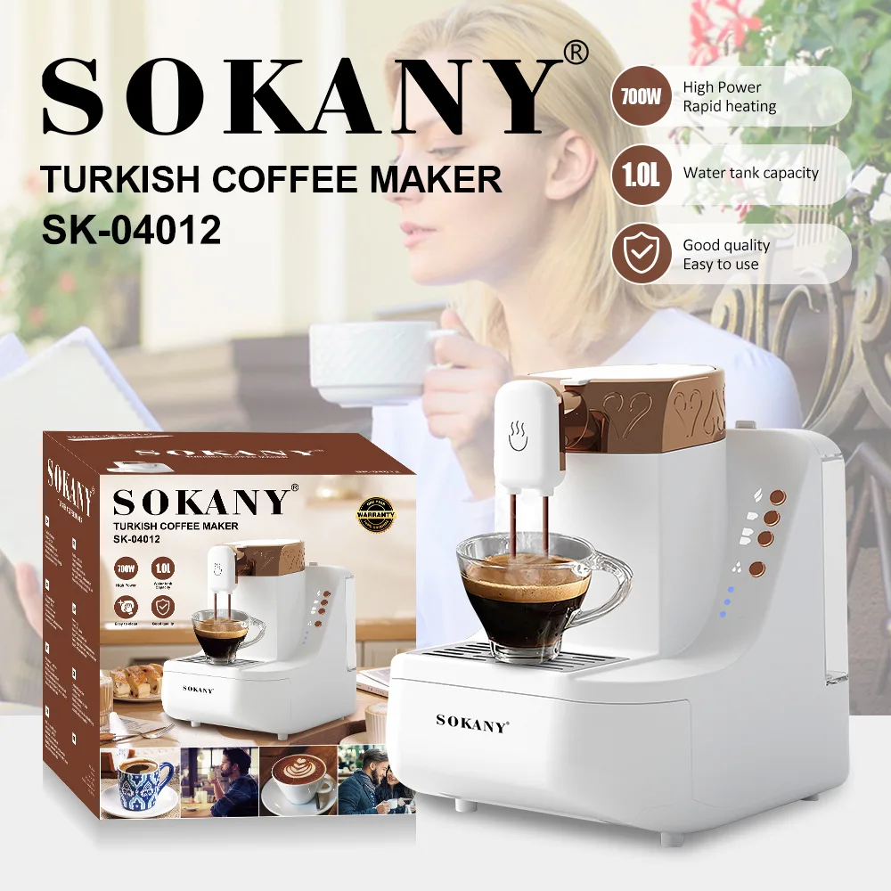 Sokany Turkish coffee maker High Quality Overheat protection function coffee machine Non-stick coffee maker sk-04010