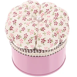 Pumpkin Needle Storage Box Fabric Metal Pin Cushion Holder Sewing Needles Pins Buttons Jewelries DIY Accessories Craft