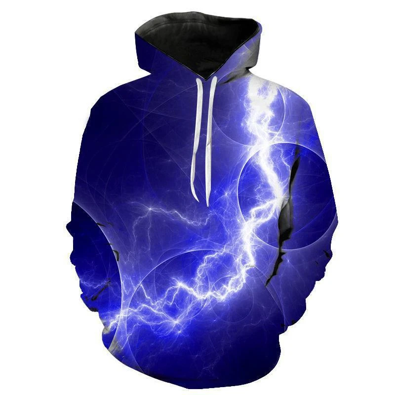 

Funny Lightning Pattern 3d Print Men's Laxity Hoodie Casual Oversized Pullover Popular Streetwear Fashion Hip Hop Men Clothing