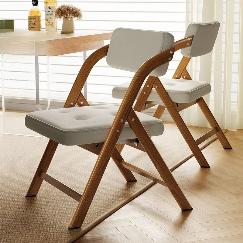 Modern Minimalist Folding Study Leisure Chair Wood Grain No Assembly Kids Home Office Indoor Decor Novelty New Comfortable