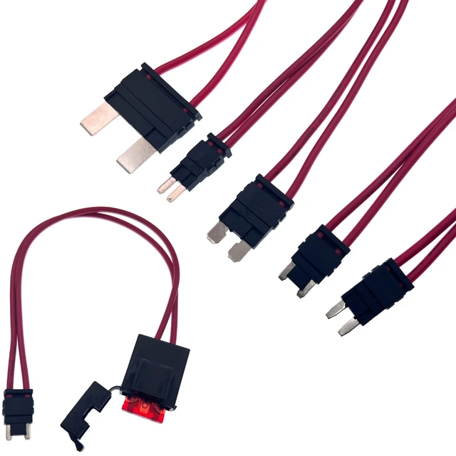 32V ACC Duży rozmiar Standardowy uchwyt bezpiecznika samochodowego Mini Micro2 Rozmiar 16AWG Nieniszcząca skrzynka bezpieczników Przedłużacz bezpiecznika płaskiego ATM
