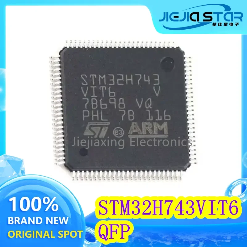 

(1/5 шт.) STM32H743VIT6 STM32H743 LQFP-100 Cortex-M7 32-битный микроконтроллер MCU оригинальная электроника