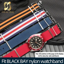 22mm Nylon watch strap For Tudor BLACK BAY With Men's canvas watch band  Black Blue Watch Accessories