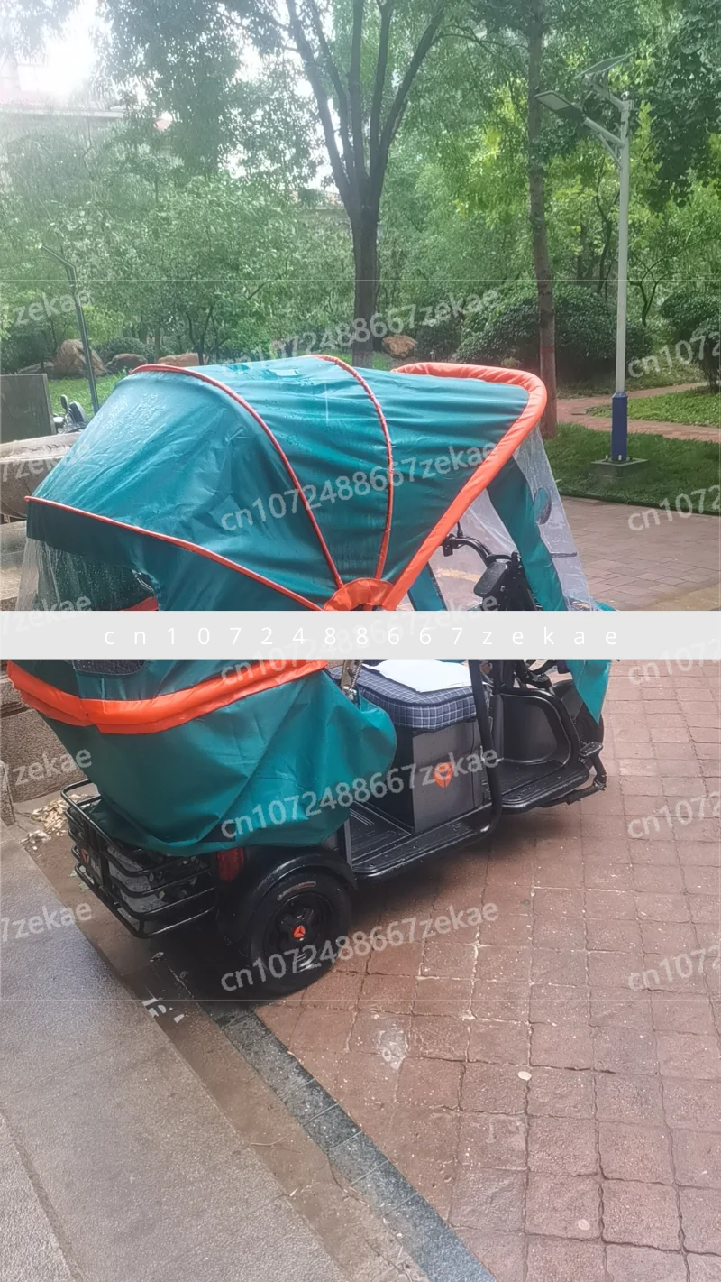 

Навес для электрического трехколесного велосипеда, зонтик, экспресс-навес, утолщенный солнцезащитный крем, ветрозащитный и непромокаемый складной навес