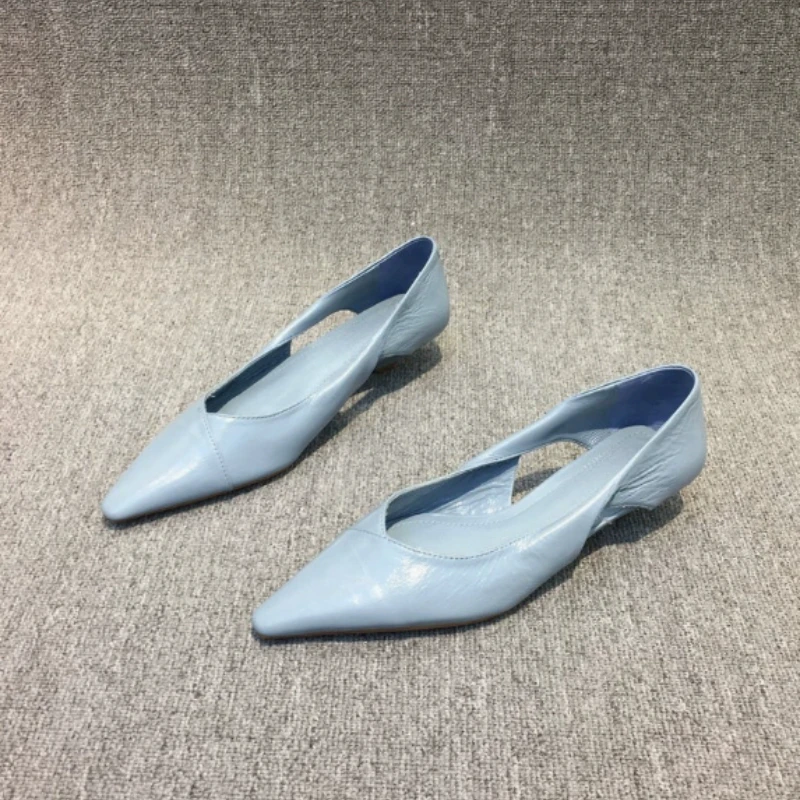 รองเท้าส้นเตี้ยแบบแมรี่เจนหัวเ - Dress Shoe Pointed บทวิจารณ์และราคา