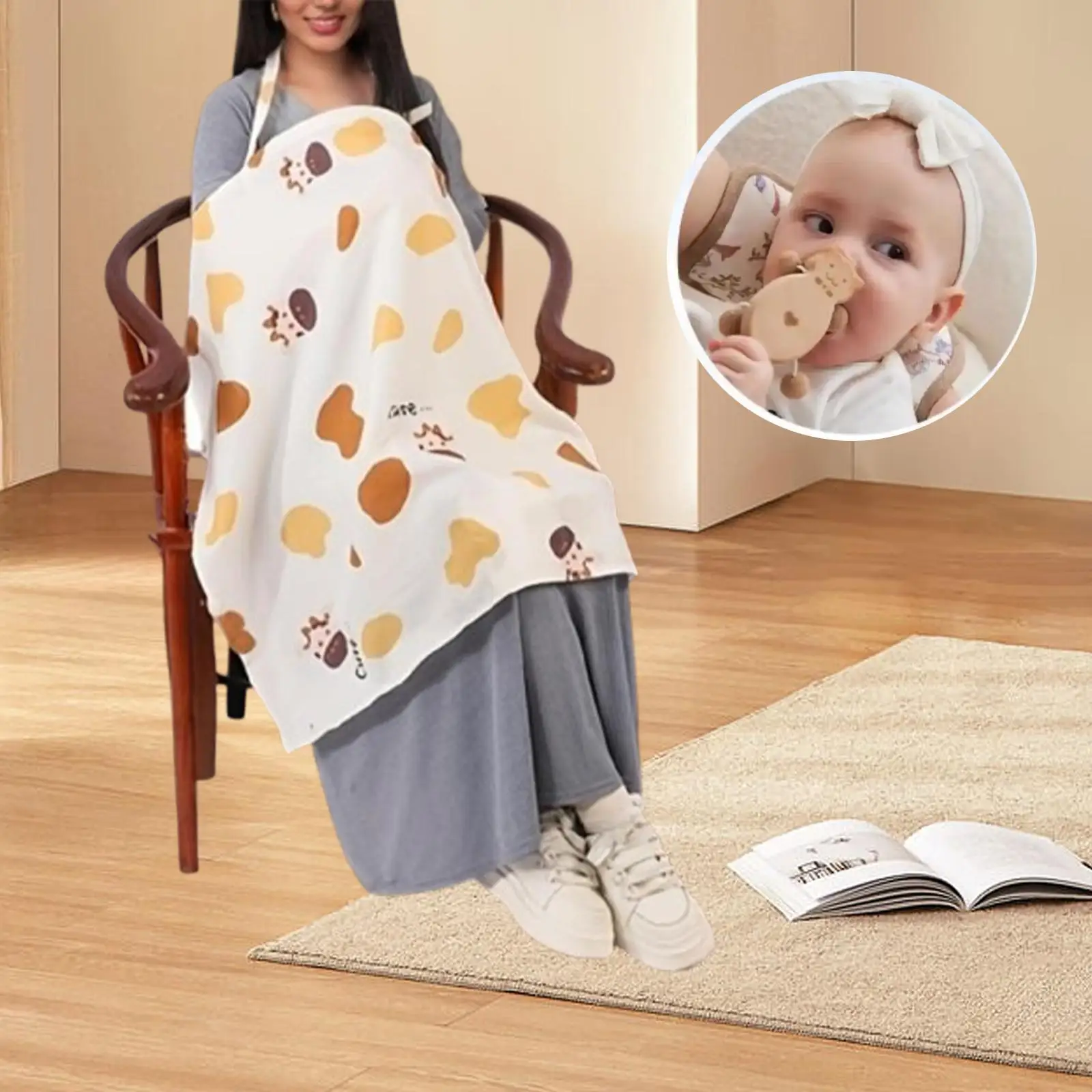 

Breastfeeding Scarf Shawl Blanket for Shopping Cart Mom Gifts Boys and Girls