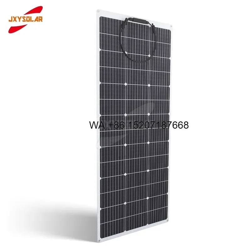 Wmwmnu 120W Flexible Monocrystalline Solar Panel Kit Photovoltaic Module for 12V 24V Battery Charging Car Camper RV Yacht