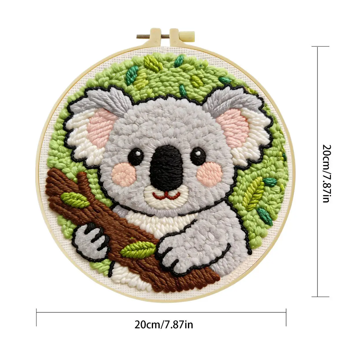 20X20CM/7,87 Zoll Tier - Koala Stanznadel-Stickerei-Set, Stickerei-Kit, Gestrickte Stickerei, DIY Handgemachtes Geschenk – Detail 3
