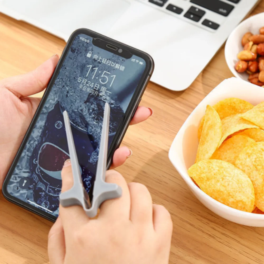 1/4pcs Lazy Snack Clip Finger - огляд і ціна Food Snacks Game