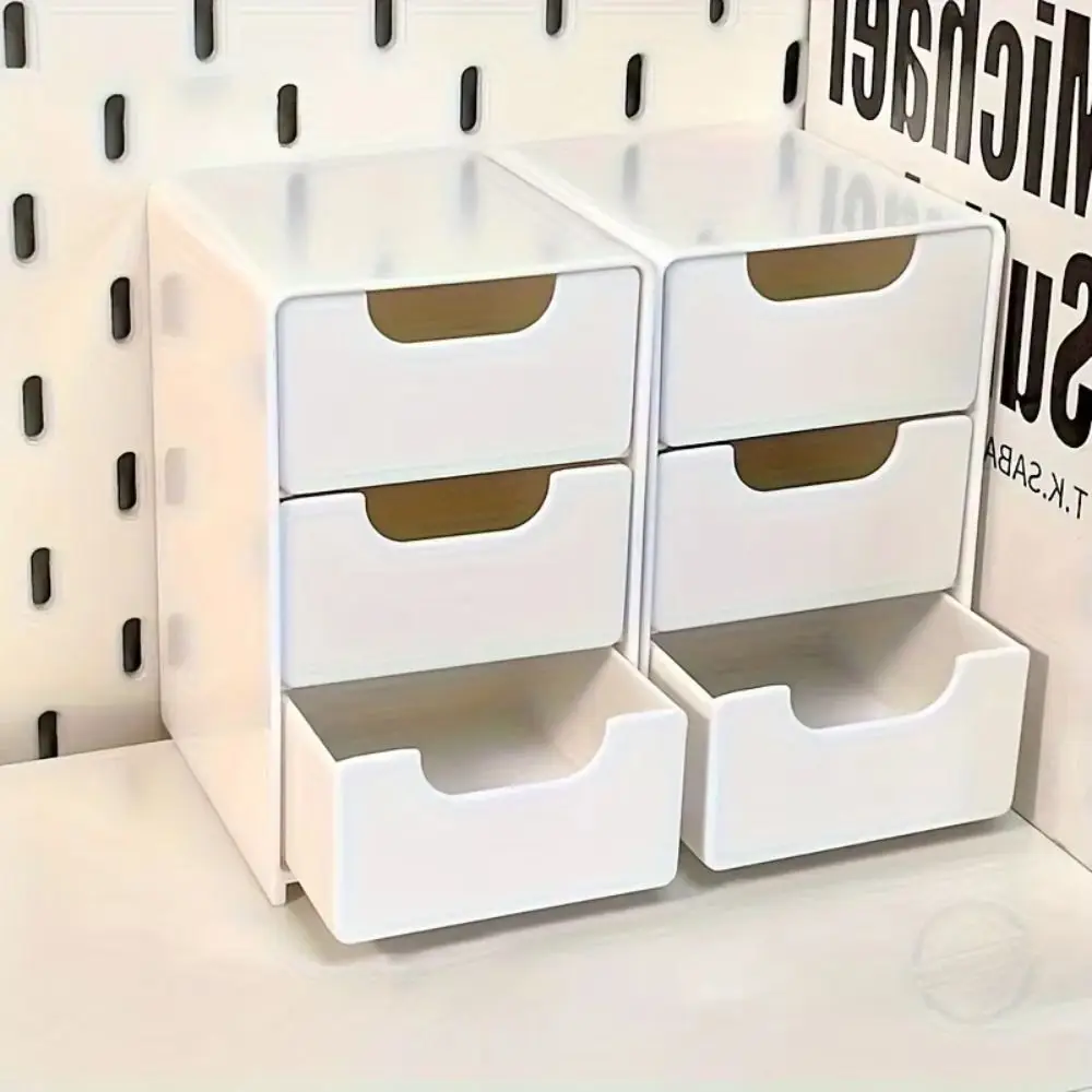 3-Tier Desktop Storage Box Drawer Style Mini Jewelry Box Large Capacity Divider Box