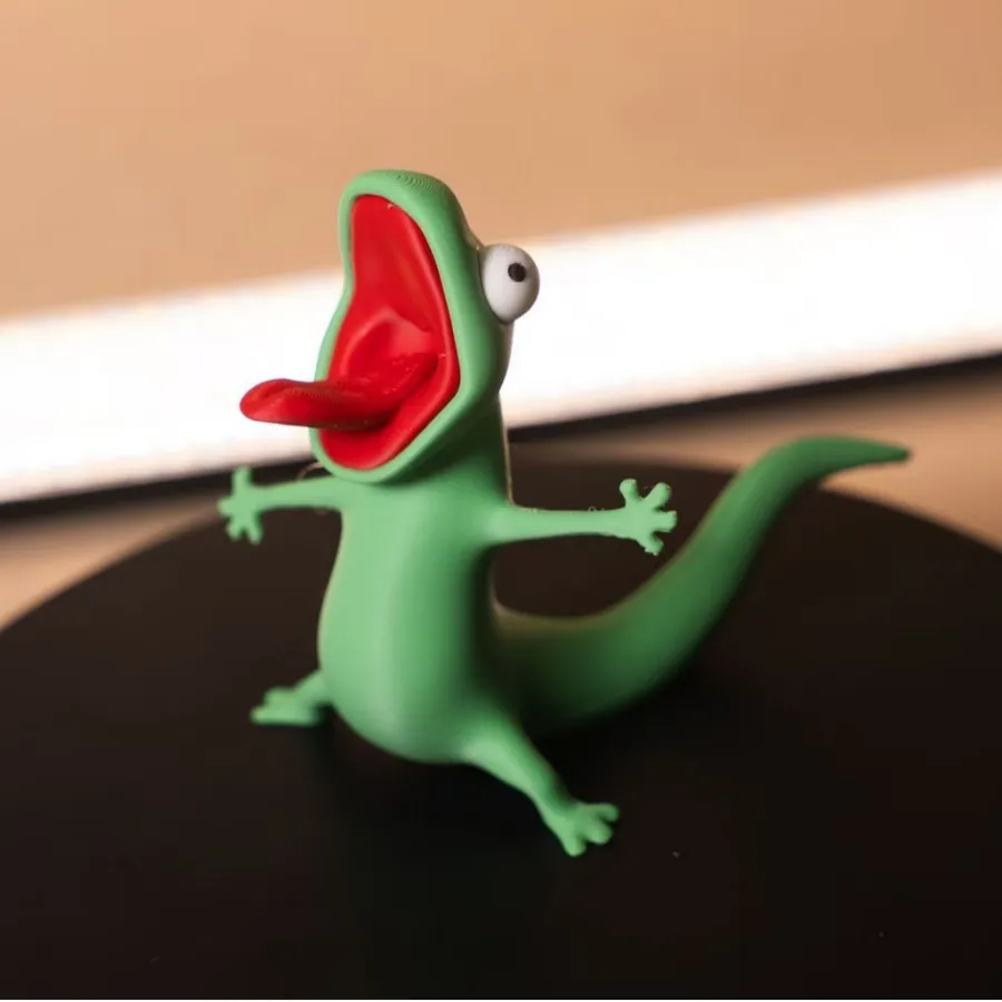 2026 Latest Office Study Desk Lizard Meme - Fun Spring-Loaded Lizard Stress Relief Ornament (Wobble Function)