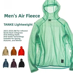 Outdoor Men's Long Sleeve Fleece Hoodie Comfortable Warm Polyester T-Shirt Sports Style Anti-static Anti-pilling Standard Fit