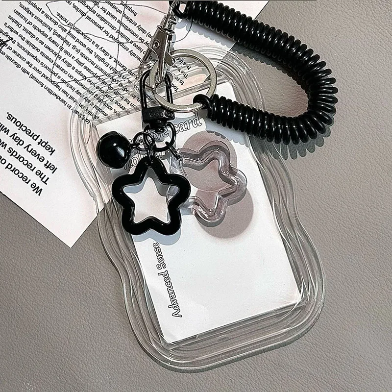 Étui unisexe pour cartes Photo Ins, porte-cartes, oreilles de chat, cadre Photo Kpop, présentoir de photos, couverture de carte d'identité, manchon de Film avec porte-clés