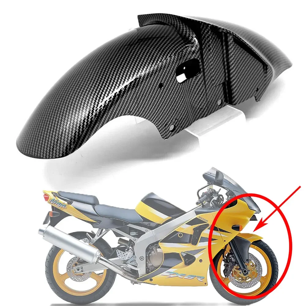 

For KAWASAKI ZX6R 2000-2002 Front Tire Fender Guard Hugger Fairing ZX-6R Modified Panel Accessories ABS Carbon Fiber