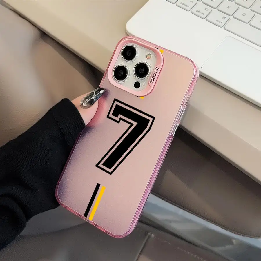 Soft Cover Case for iPhone 17 Air 16e 14 15 16 Plus 11 12 13 Pro Max Football No. 7