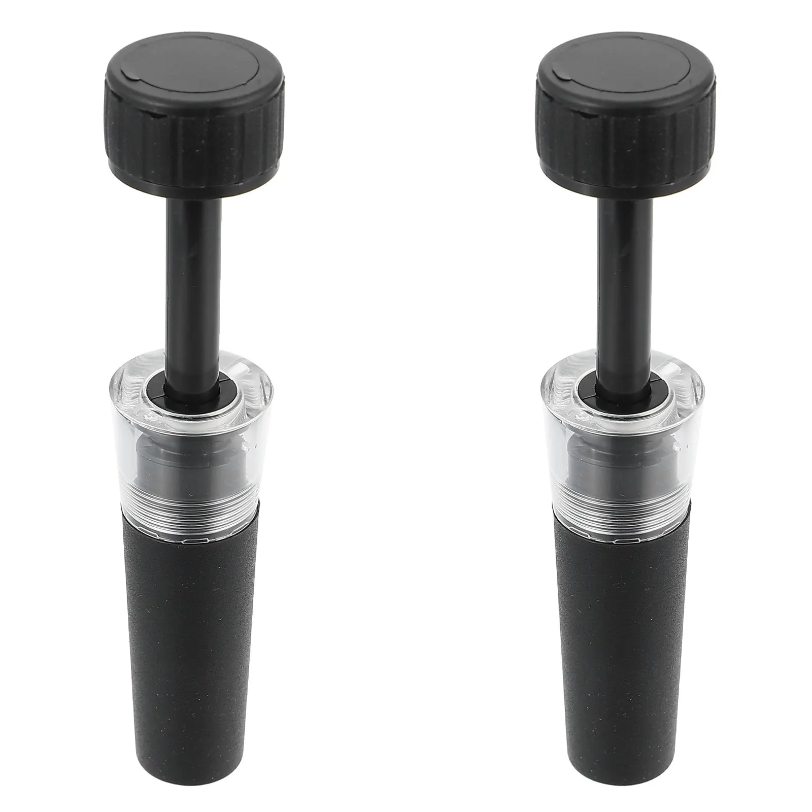 2Pcs Multi-Functional Vacuum Wine Stopper Set Sturdy Air-Tight Seal Prevents Oxidation Preserves Flavor Perfect for Home Bar