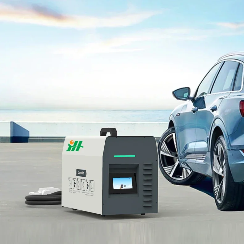 Movable ccs2 gbt chademo 20kw 30kw electric vehicle dc fast charging station portable ev charger EVSE