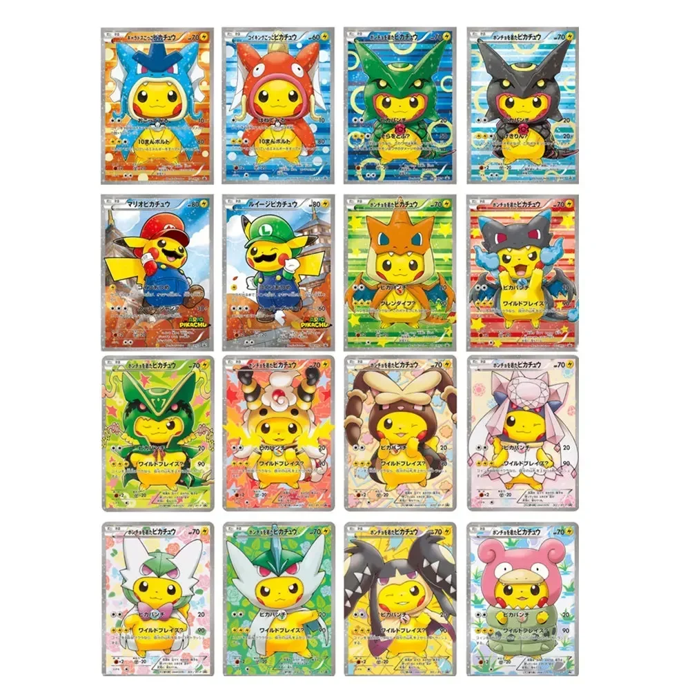 

25 Pcs/Set Pokémon Game Collectible Cards Ptcg Diy Japan Mario Bros Pikachu Star Flash Laser Card Collectible Kids Toys