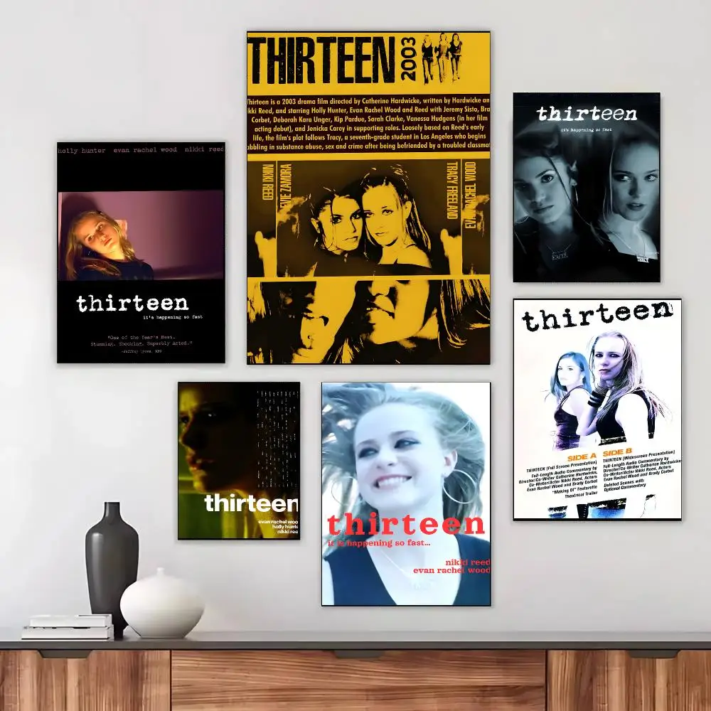 Movie T-Thirteen Poster HD Waterproof Self-Adhesive For Living Room Gift Bedroom Hallway Wall Decor