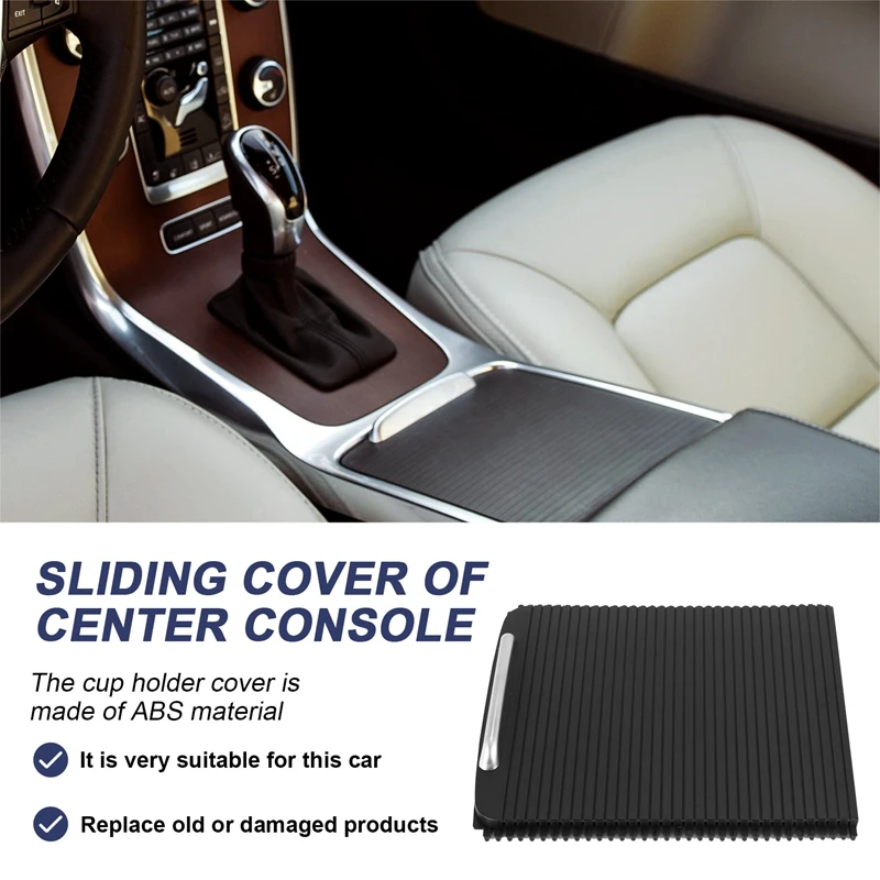 Car Center Console Sliding Cover 39870905 for Volvo S80 V70 XC70 Cup Holder Roller Shutter Cover