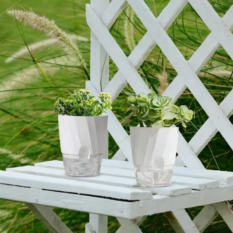 Pot de fleur à arrosage automatique pour plantes d'intérieur, pots de plantes d'intérieur, pots à mèche, jardinière décorative moderne pour plantes d'intérieur cachepot planta pot fleur moulagepots de jardin et jardini