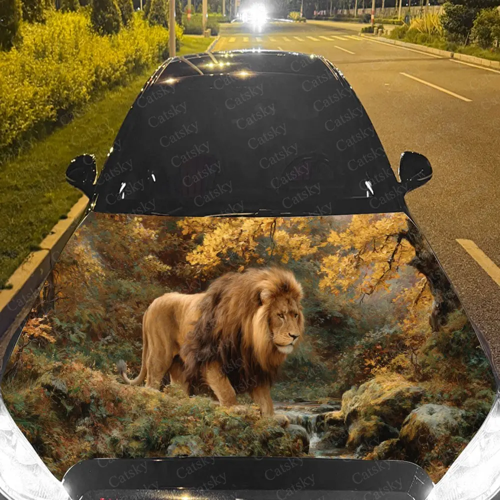 

Художественные наклейки на капот автомобиля «Лесной лев» — самоклеящаяся, водонепроницаемая и прочная виниловая пленка, украшение и защита вашего автомобиля — G