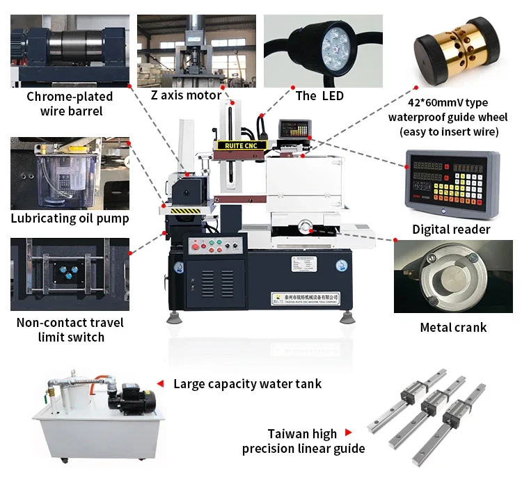 DK7735 Fast Speed High Precision Wire Cut Wire EDM Machine With Edm Wire Cut Machine Automatic