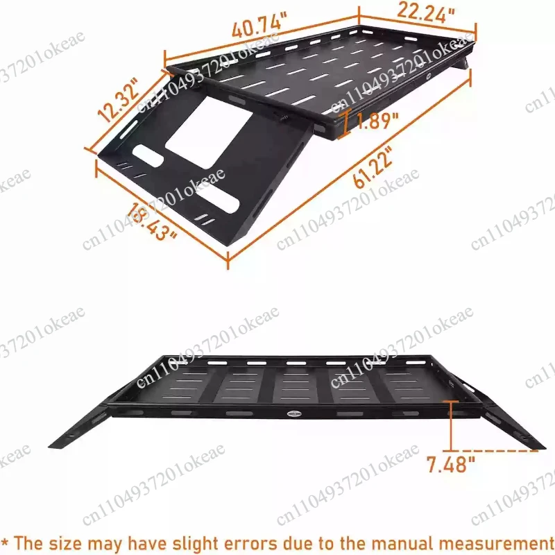 Suitable for 2007-2024 4 door trunk rack tail box thickened luggage rack modification