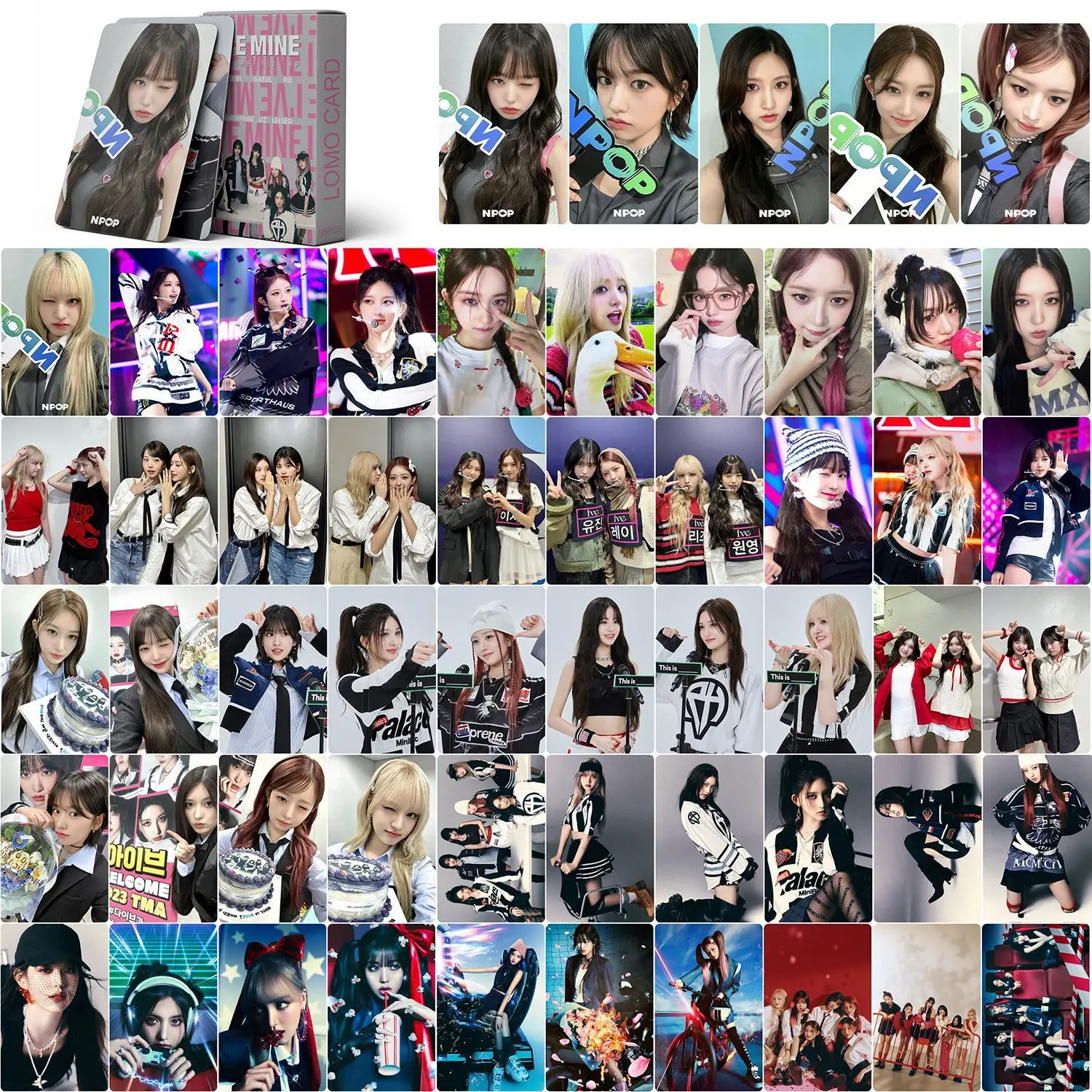 Imagem -05 - Wonyoung Rei Game Cards Girl Idol Group Novidades Album Photocards Foto Saudações Yujin Leeseo Fãs Presente 55 Pcs por Conjunto