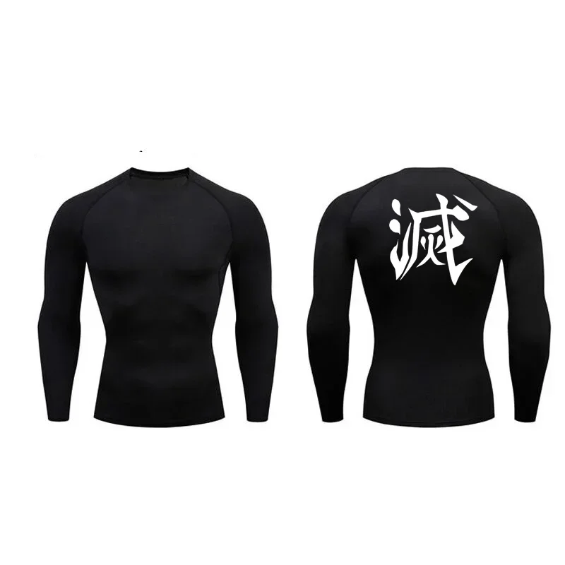 

Demon Slayer Print Compression Shirts for Men Gym Workout Fitness Undershirts Short Sleeve Quick Dry Athletic Tees T-Shirt Tops
