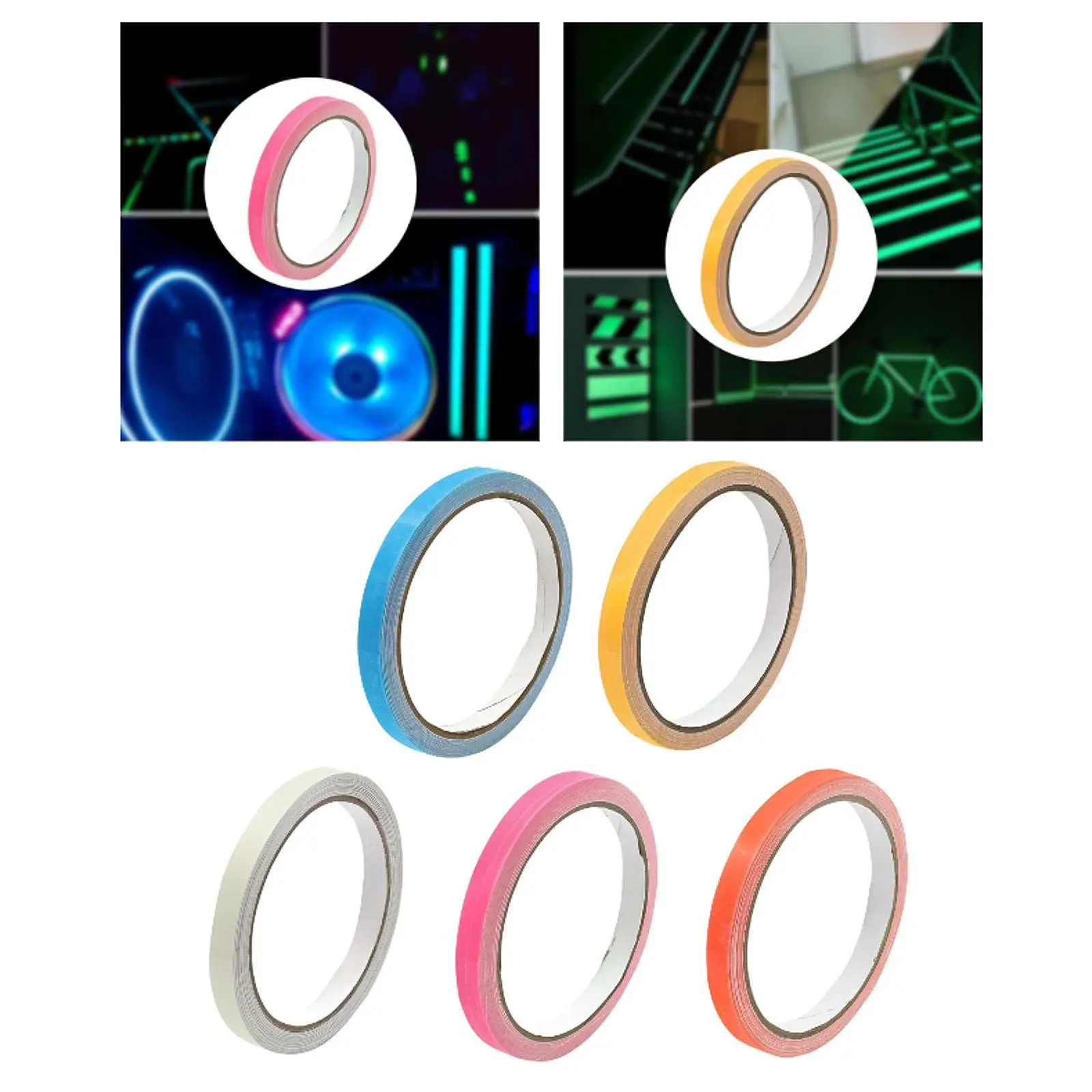 Glow in The Dark Tape Luminous Tape Multifunctional Warning Stickers Fluorescent Glow Tape High Bright for Stage Exit Sign