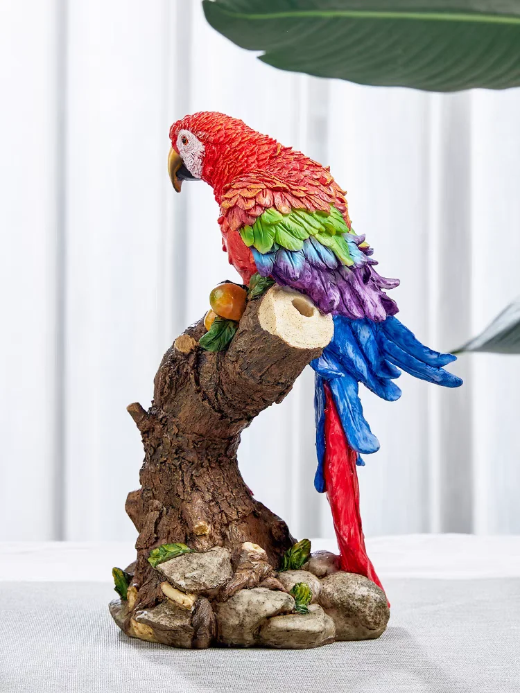 Simulation colorful parrot ornament creative Macaws desktop model home decoration handicrafts