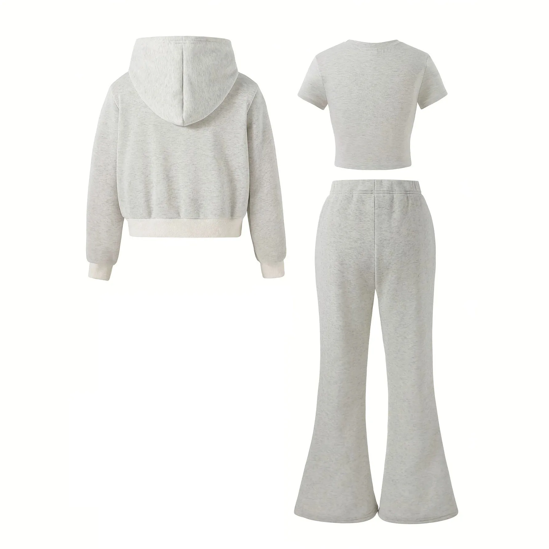 2026 summer girls Children set New York Teenager crop top t shirt +jacket hooded + wide leg long pants tracksuit 4 8 10 14 year