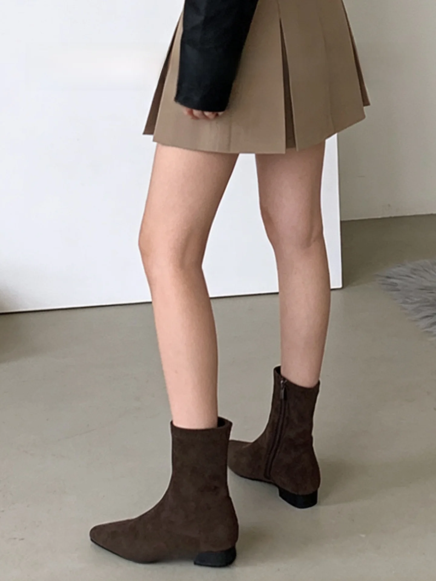 bottes-d'automne-hiver-a-bout-carre-pour-femme-talon-moyen-bottes-fines-en-daim-elastique-style-coreen-fermeture-eclair-laterale