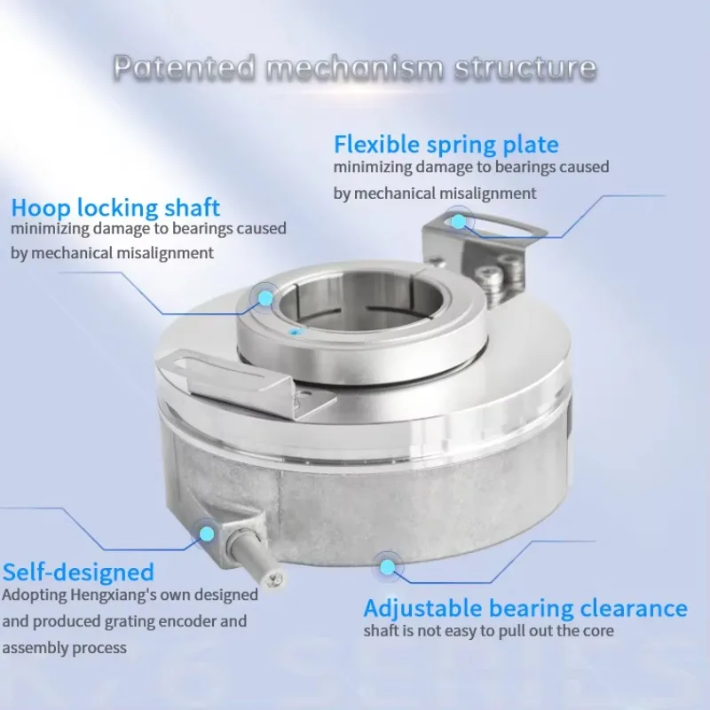 GOOD Hengxiang 76mm Incremental Encoder with 19 mm 25.4mm 1024ppr Hollow Shaft Type a Shaft