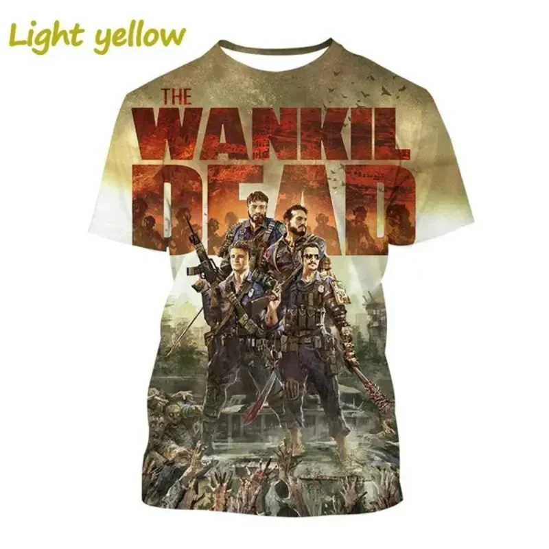 Classic Horror TV Series The Walking Dead 3D Printed T-shirt Summer Men\'s Clothing Short Sleeve Tops Fashion Oversized Tee Shirt