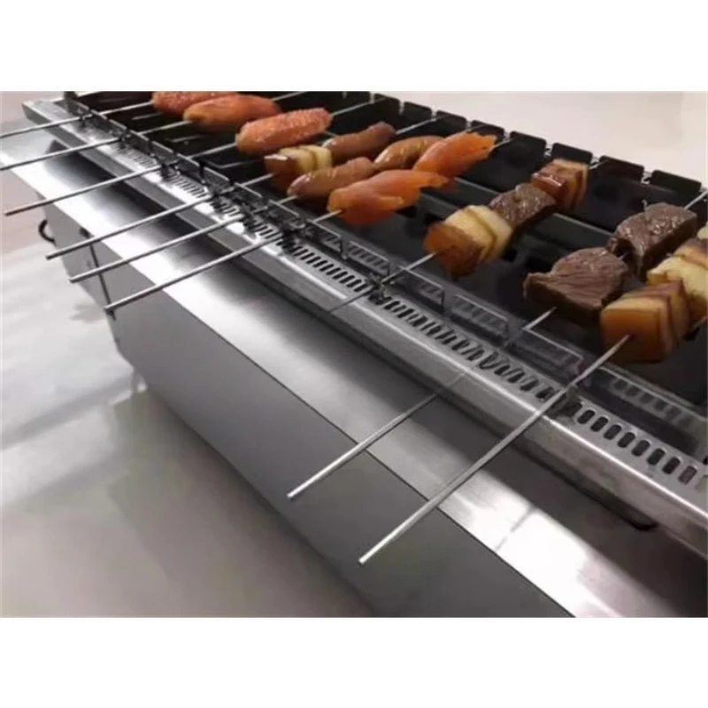 Automatic rotating barbecue commercial push-pull electric rotating restaurant barbecue skewer grill