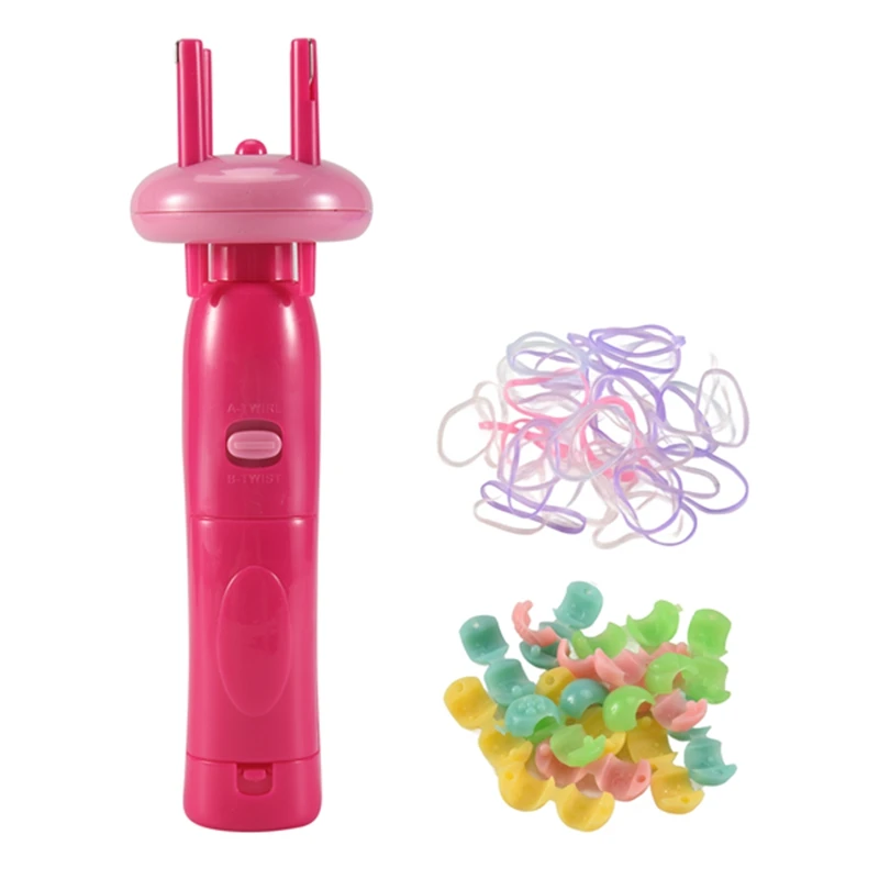 A01V-mulheres portátil elétrico automático diy ferramenta de penteado trança máquina tecer cabelo rolo torção trança dispositivo kit