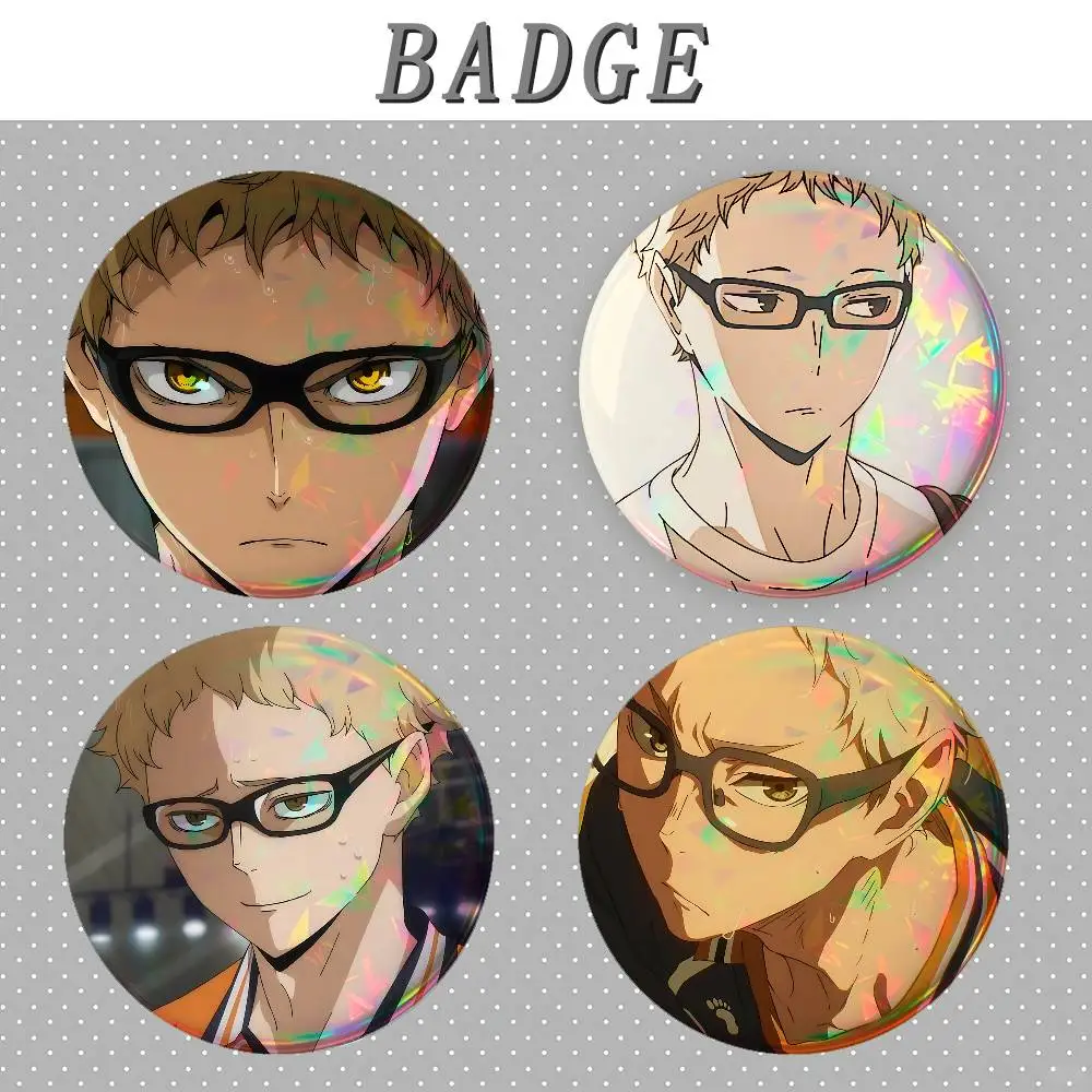 Kei Tsukishima Badges Tinplate Soft Button Pin Brooch Metal Badge Custom Jewelry Accessories Hat Bag Lapel