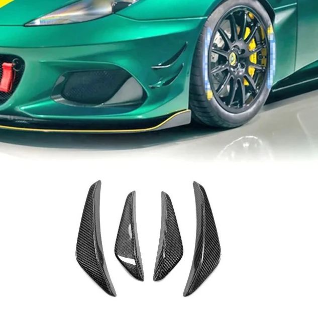 Applicable Lotus Evora GT4 Carbon Fiber Modification Parts Front Bumper Blade Spoiler Wind Knife Addition