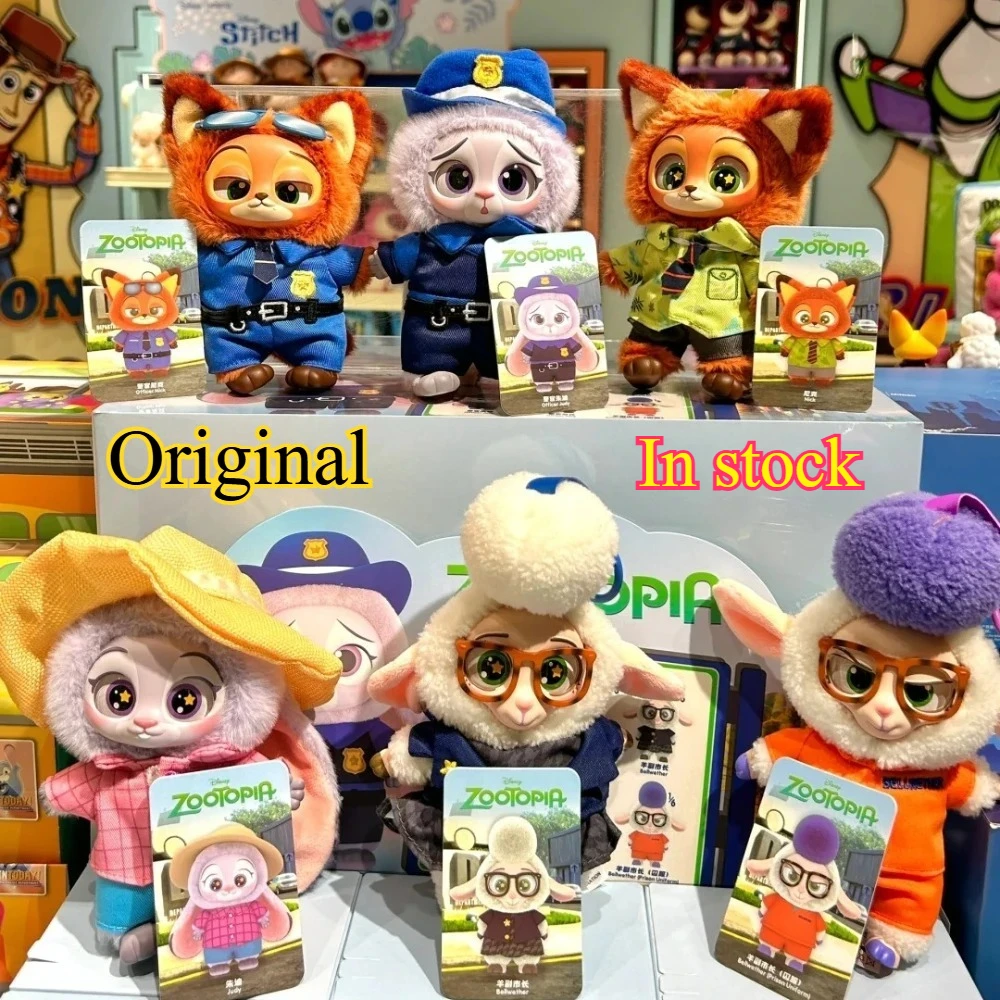 Zootopia صندوق أعمى لطيف نيك جودي عمل الشكل Zootopia أفخم دمية من الفينيل صندوق غامض شخصيات كرتونية الكرتون جمع لعبة مجسمة