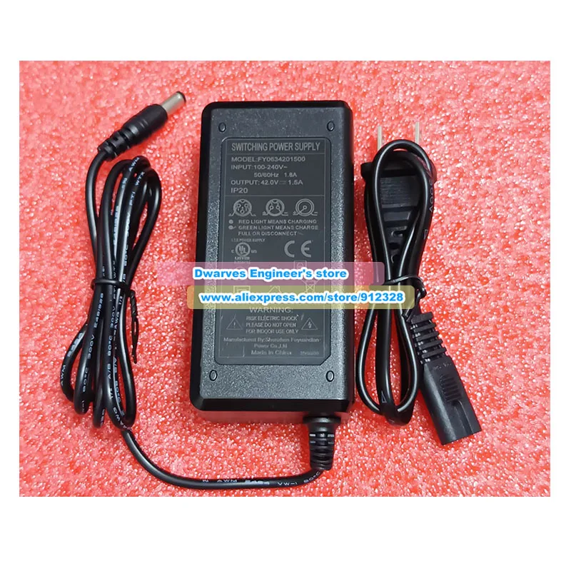 Genuine FY0634201500 AC Adapter 42V 1.5A for 36V Device 5.5*2.5/5.5*2.1MM