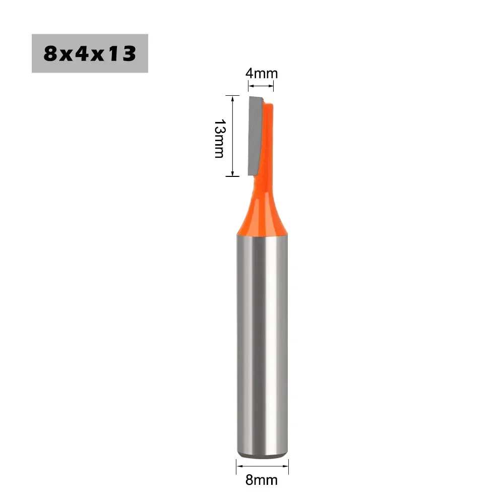 Fresa de vástago de 8MM para tallado de madera, broca enrutadora recta de carburo de tungsteno, broca de flauta única, fresa de madera para carpintería, 1 ud.