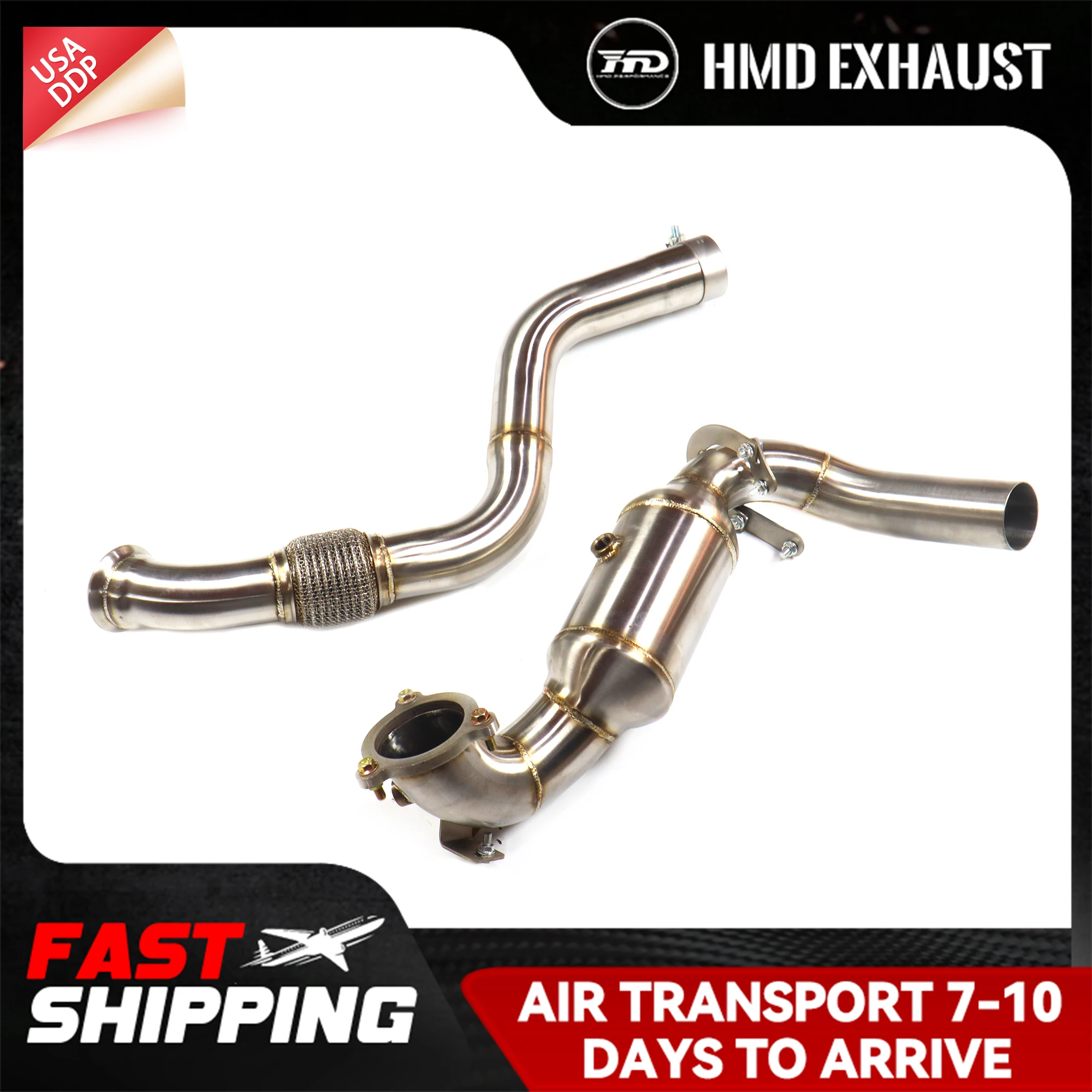 

HMD Exhaust System High Flow Performance Downpipe for Mercedes-Benz A35 W177 2.0T without Heat Shield