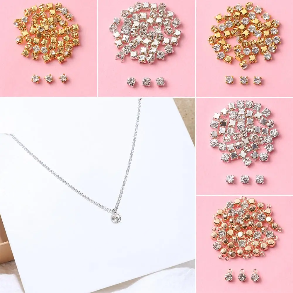 Shining Diamond Bags Shoes Accessories Craft Sewing Buckle Rhinestone Buckles Mini Button DIY Doll Clothes Necklace Buttons