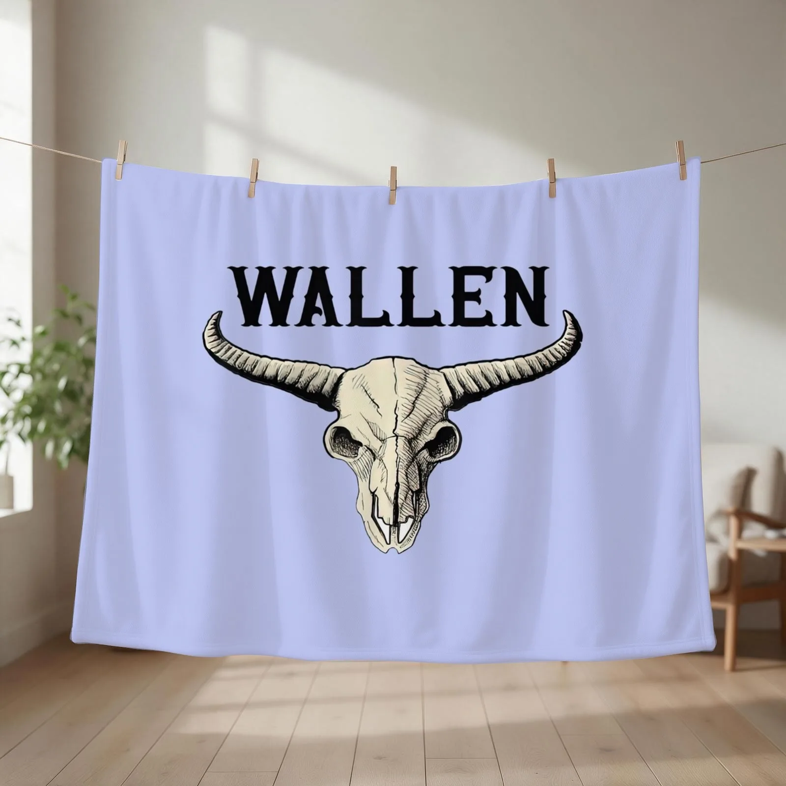 Bullhead Western Country Music Classic Throw Blanket couch cozy soft plush fuzzy picnic outdoor blanket