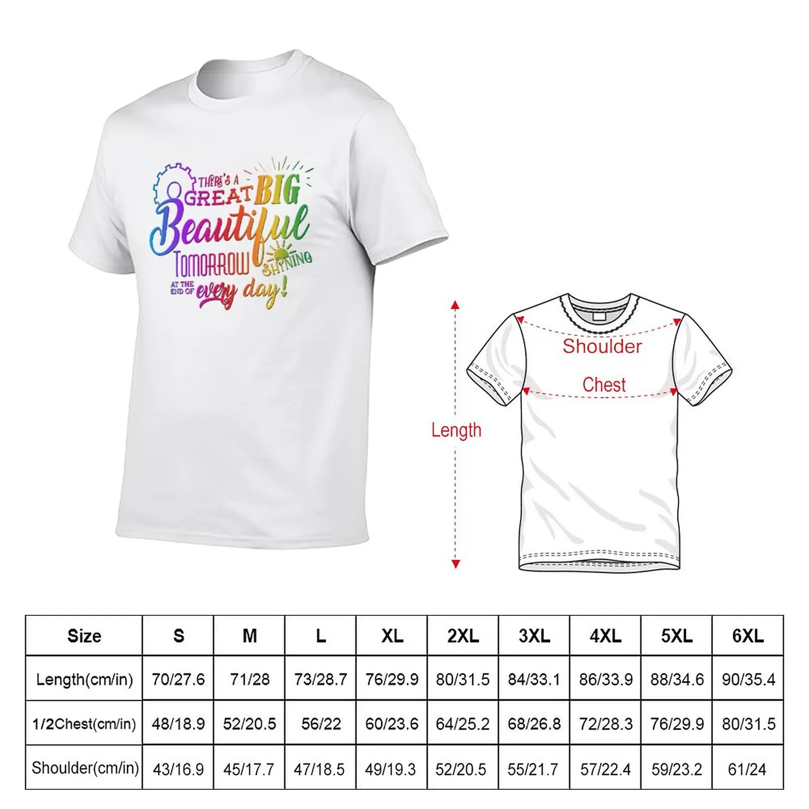 New Great Big Beautiful Tomorrow - rainbow edition, Carousel of Progess Tomorrowland design T-Shirt