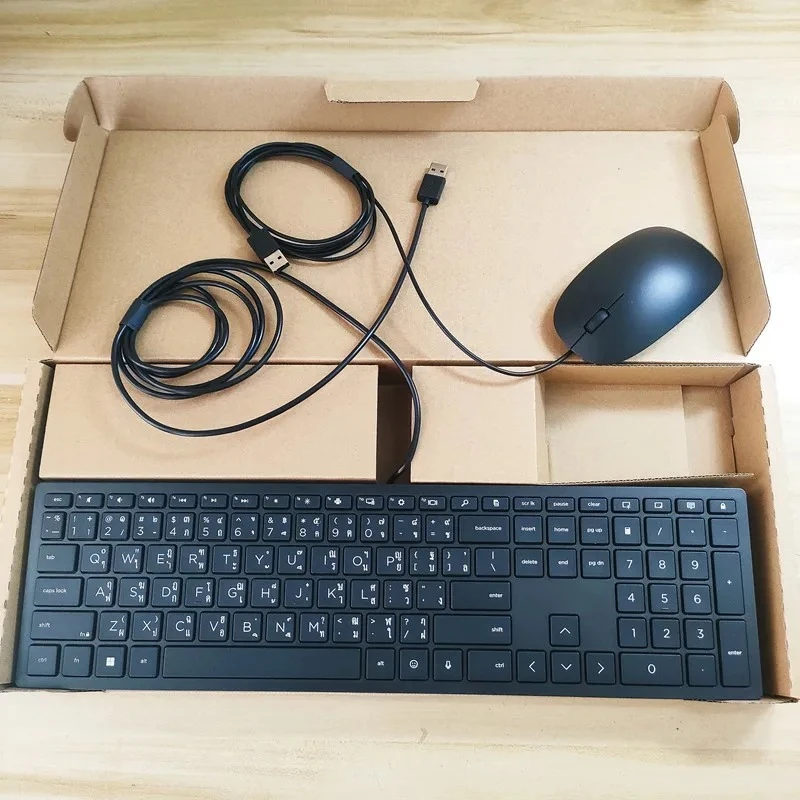 Thai layout USB wired keyboard and mouse set for HP TPC-P001K TPC-P001M